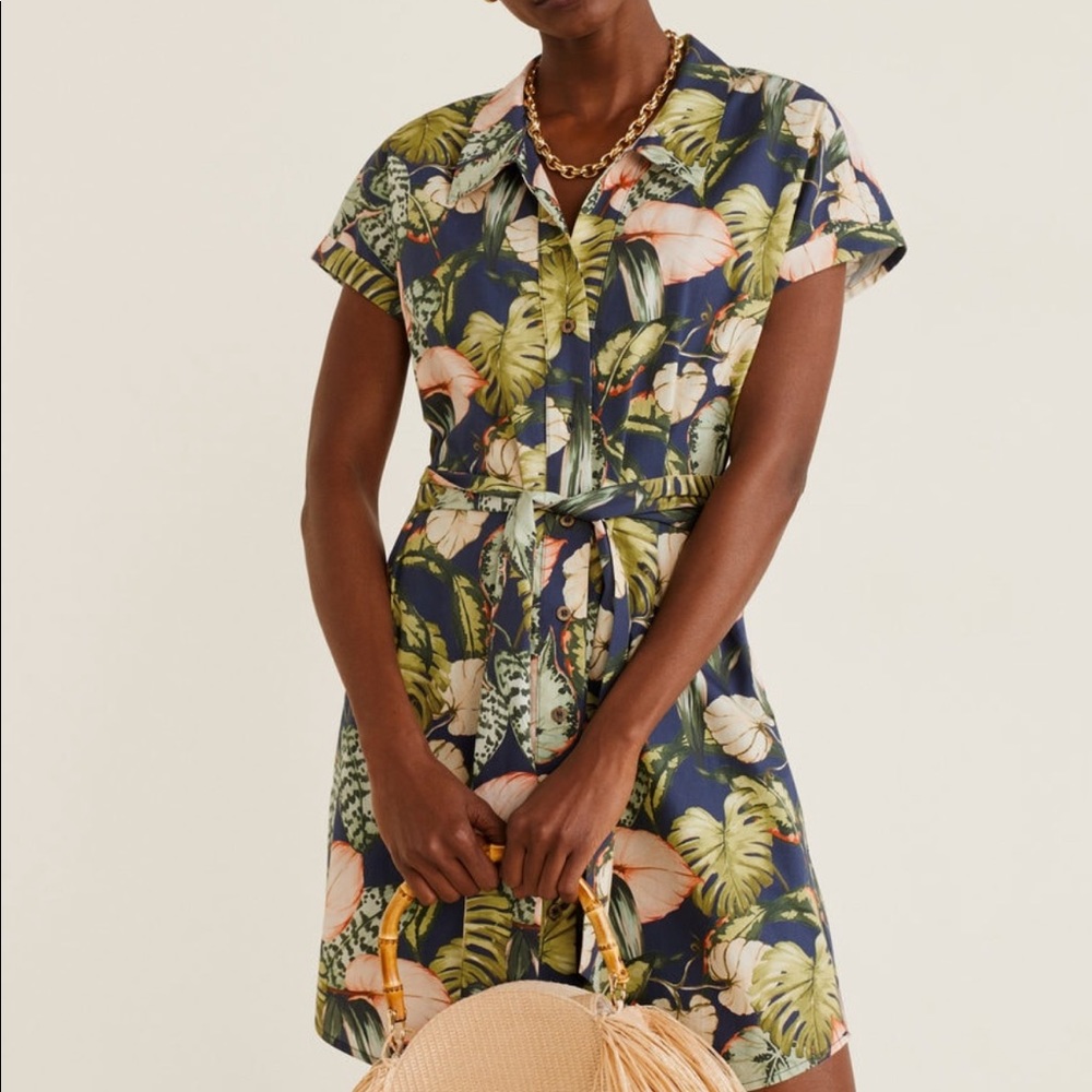 Mango. Floral print dress.